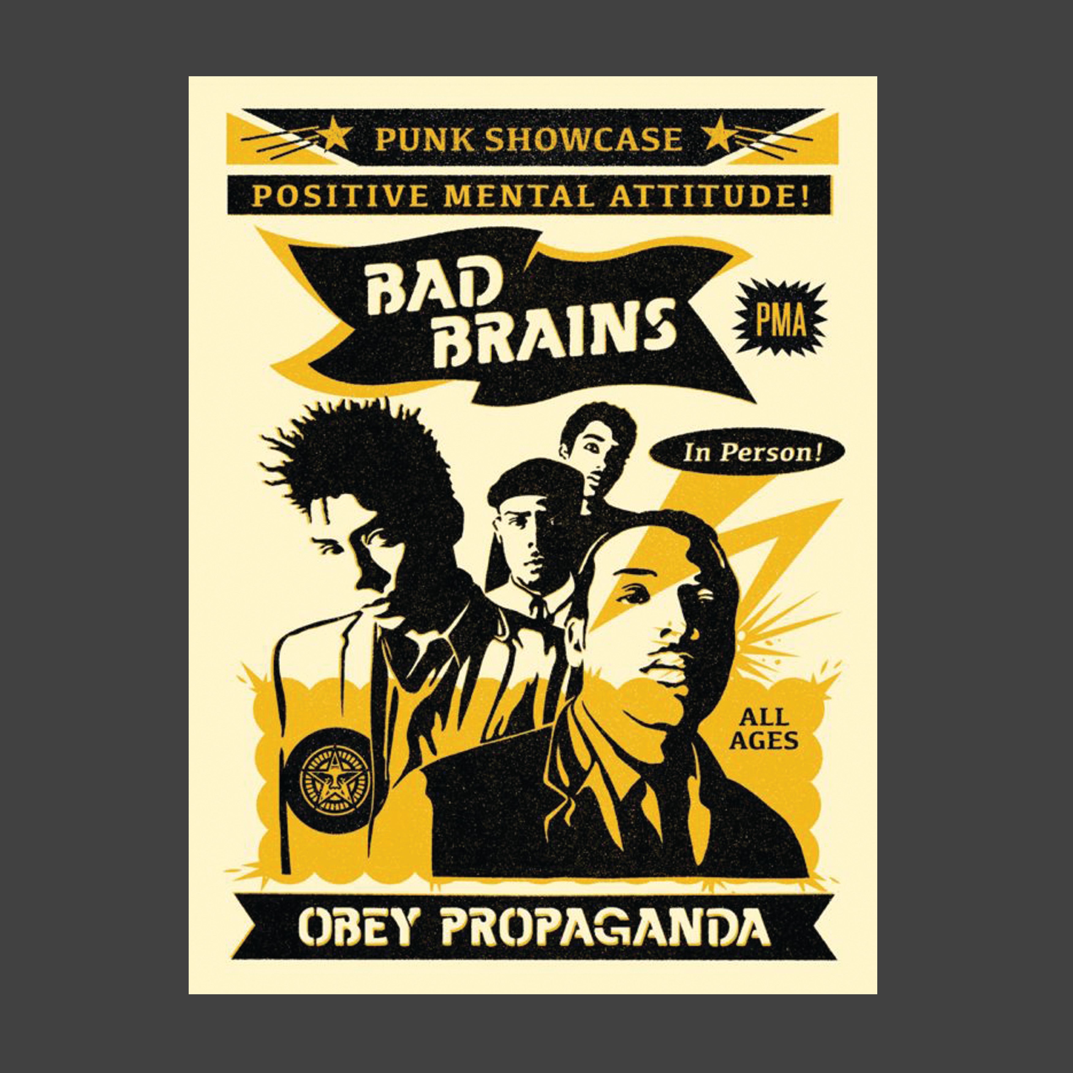 “Bad Brains PMA\" OBEY （2016）ポスター BAD-BRAINS-PUNK-SHOWCASE-