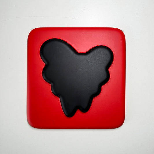 Heart Black on Red by Andrew Sutherland - - Sculpture Q