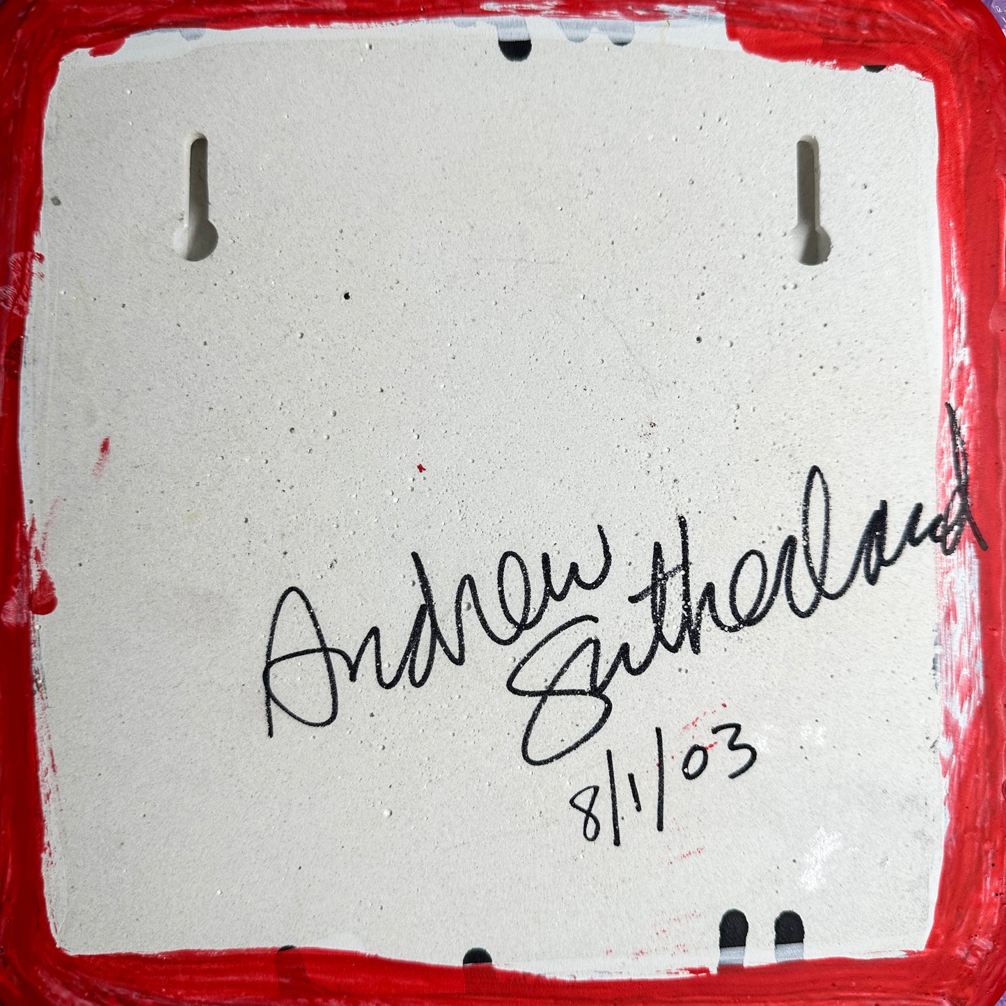 Heart Black on Red by Andrew Sutherland - - Sculpture Q