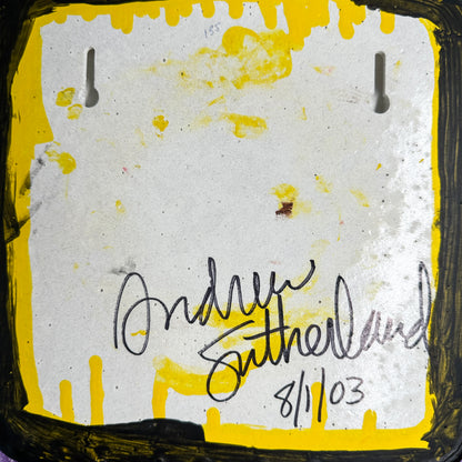 Heart Yellow on Black by Andrew Sutherland - - Sculpture P